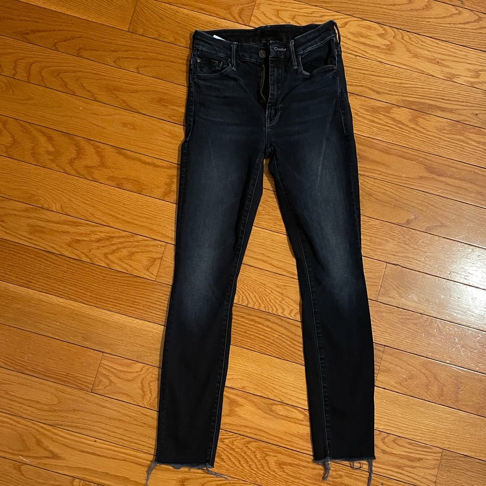 Mother jeans the looks ankle fray